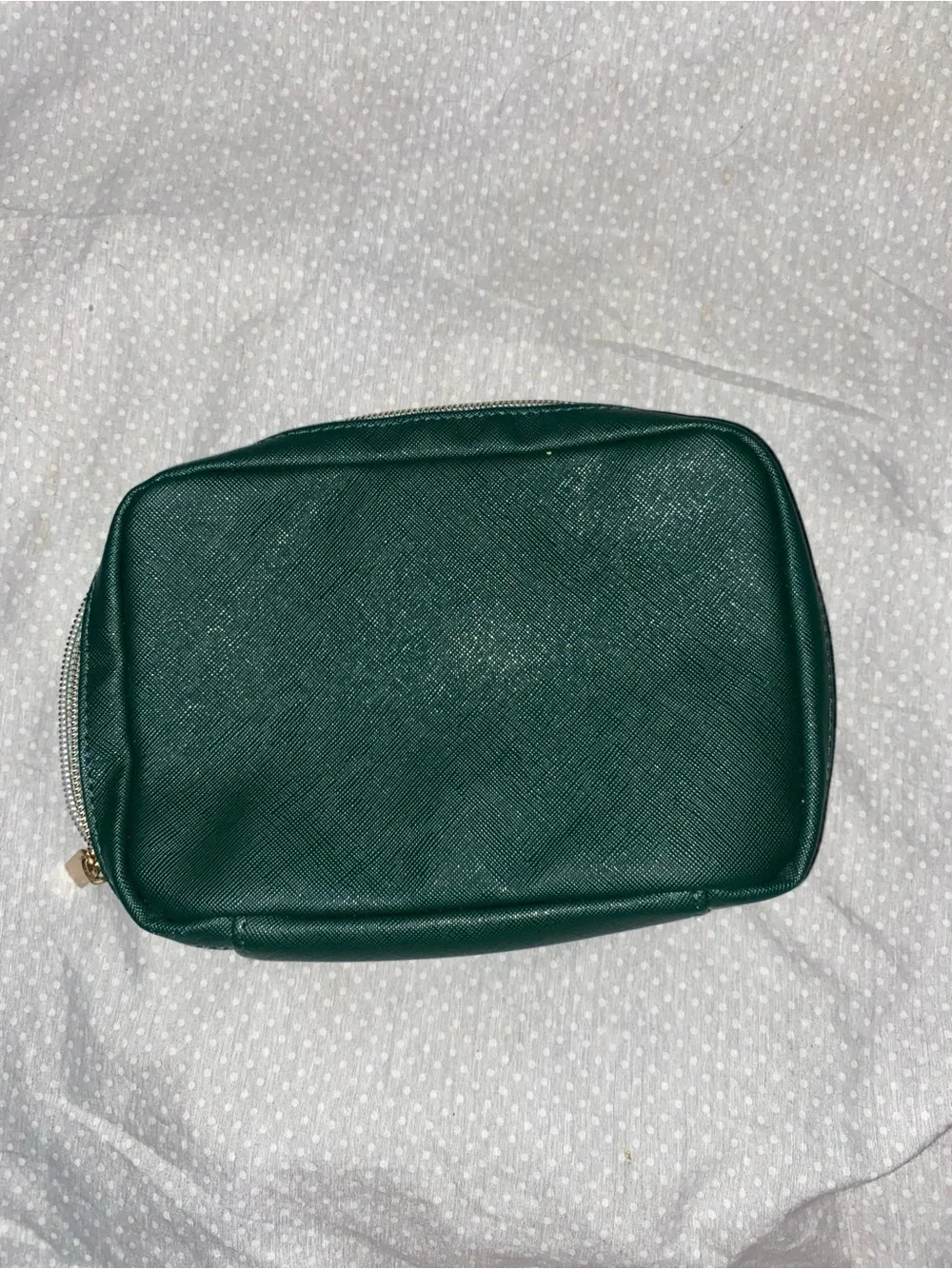 GRAFF Green Leather Cosmetic Pouch